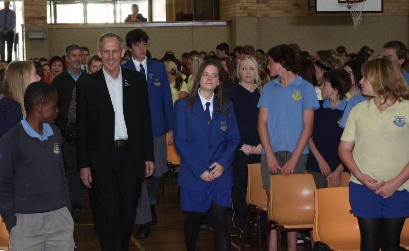 JETTY OLD BOY: Dr Bob Brown following his induction into Coffs Harbour High School’s Hall of Fame. JETTY OLD BOY: Dr Bob Brown following his induction into Coffs Harbour High School’s Hall of Fame.